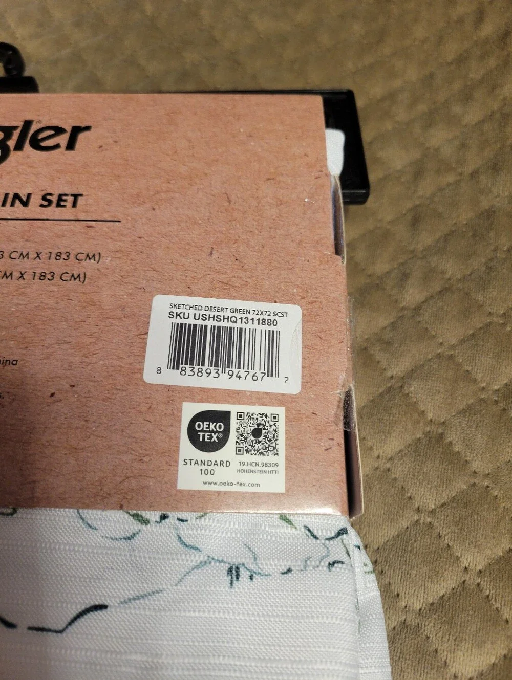 Wrangler Western Cowboy Shower Curtain Sketched Desert Green Horse Cactus NEW